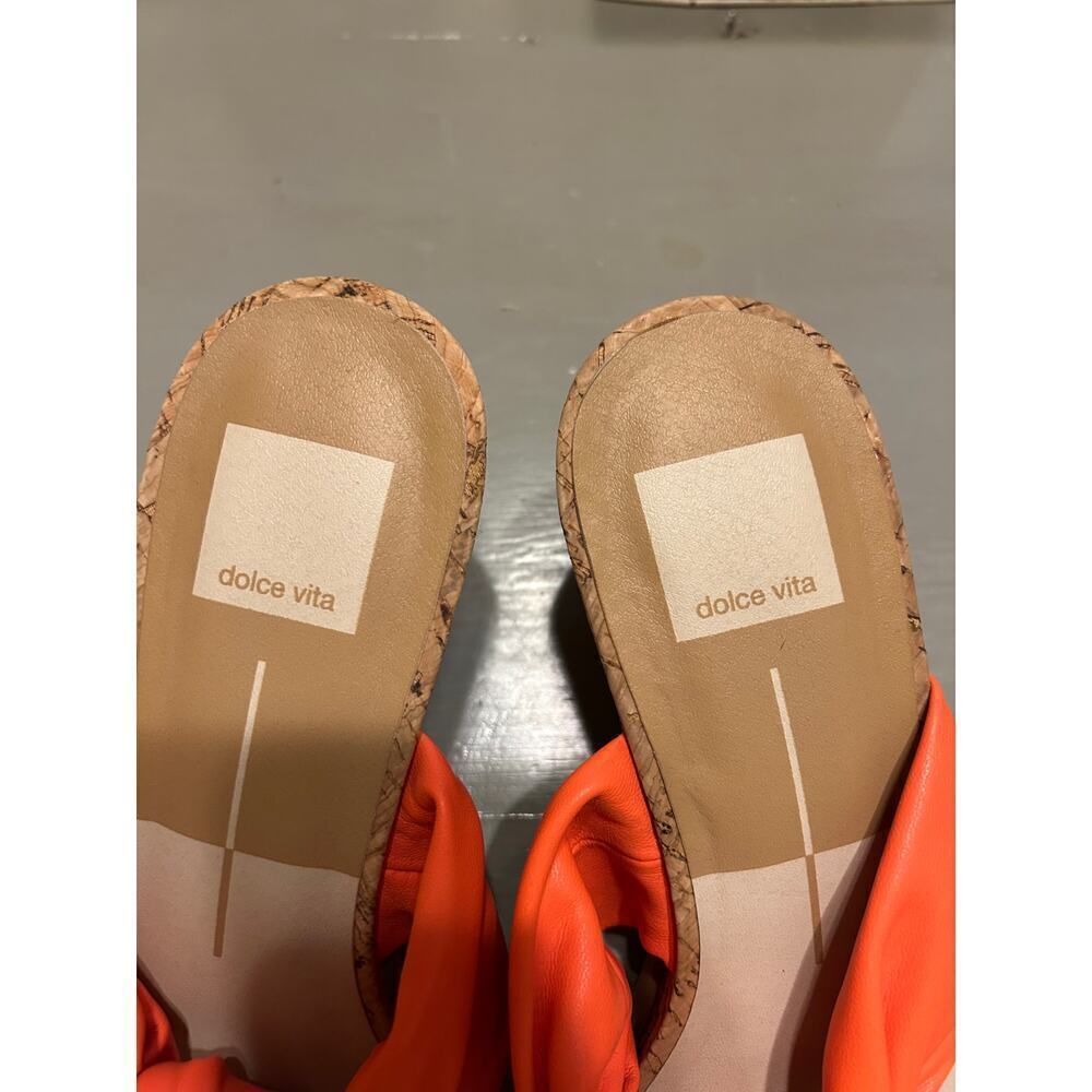 Dolce Vita Adorable Wedge Sandals orange and peach cruise vacation - Picture 4 of 9